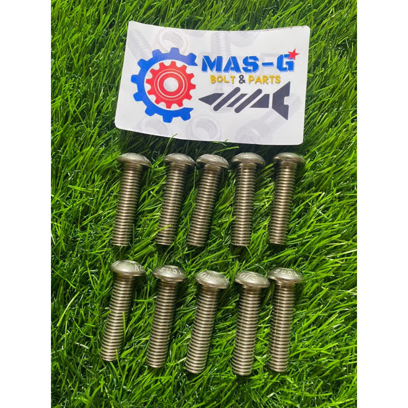 Baut L Button Stainless Anti karat M10 x 40 drat 14mm ( Kasar )
