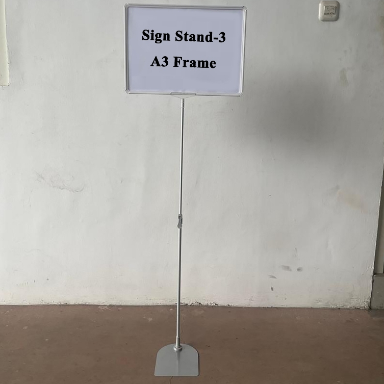 

SS-3 Standing Frame Telescopic -Stand Frame Portable Frame Display Promo Pop Up Frame Promosi Ukuran A3 With Sign Stand Papan Harga Promo Tiang Promo Berdiri A3 Minimarket