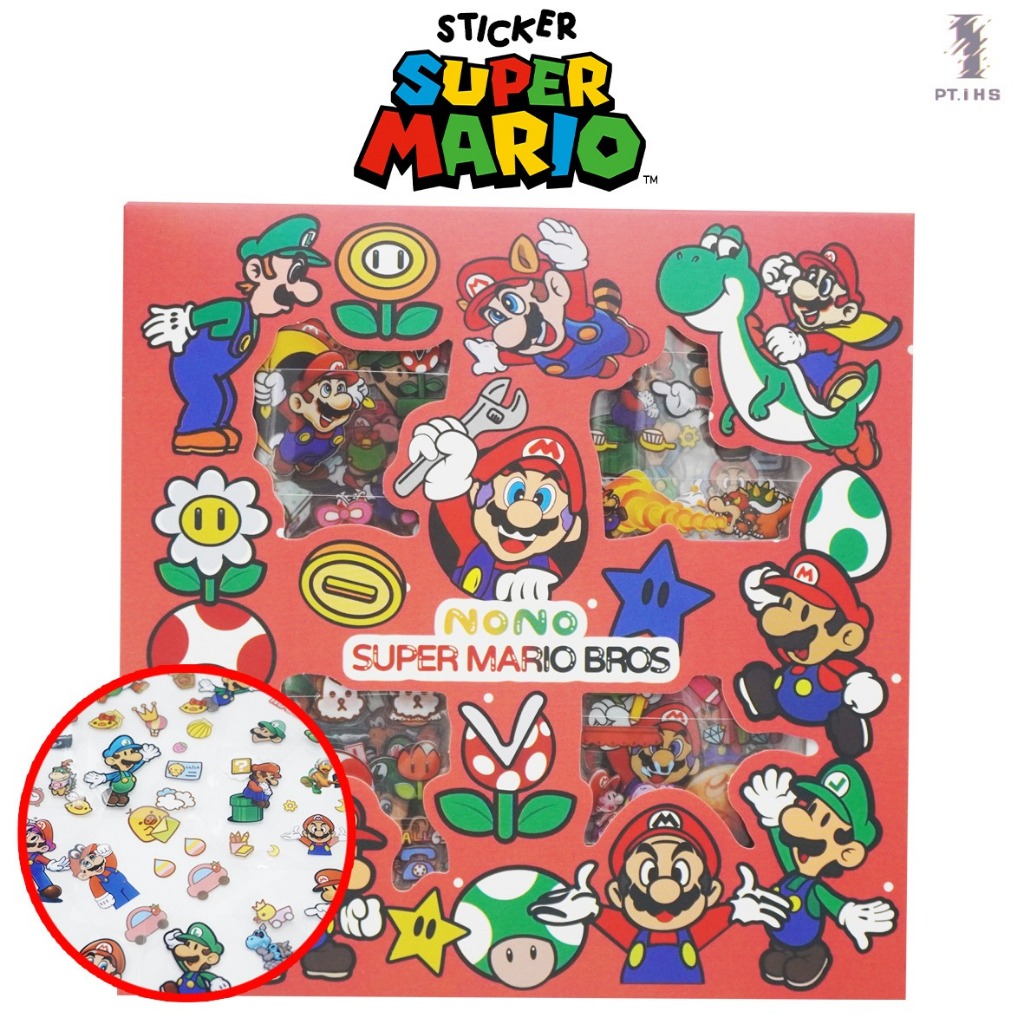 

Stiker Gift Mario Bros, Labubu, Spiderman dan Sanrio - 100pcs Stiker