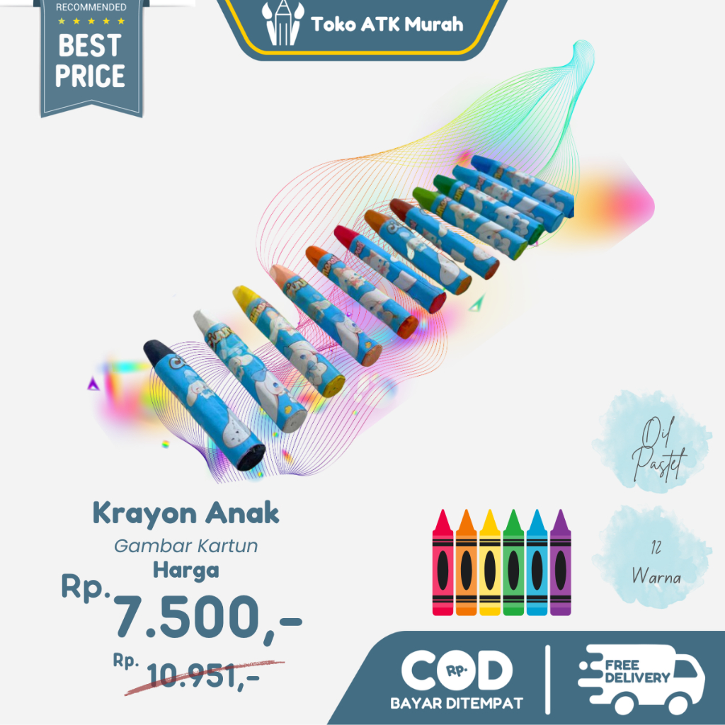 

Oil Pastel Crayon Anak 12 Warna Cinnamorol Avengers Krayon Minyak