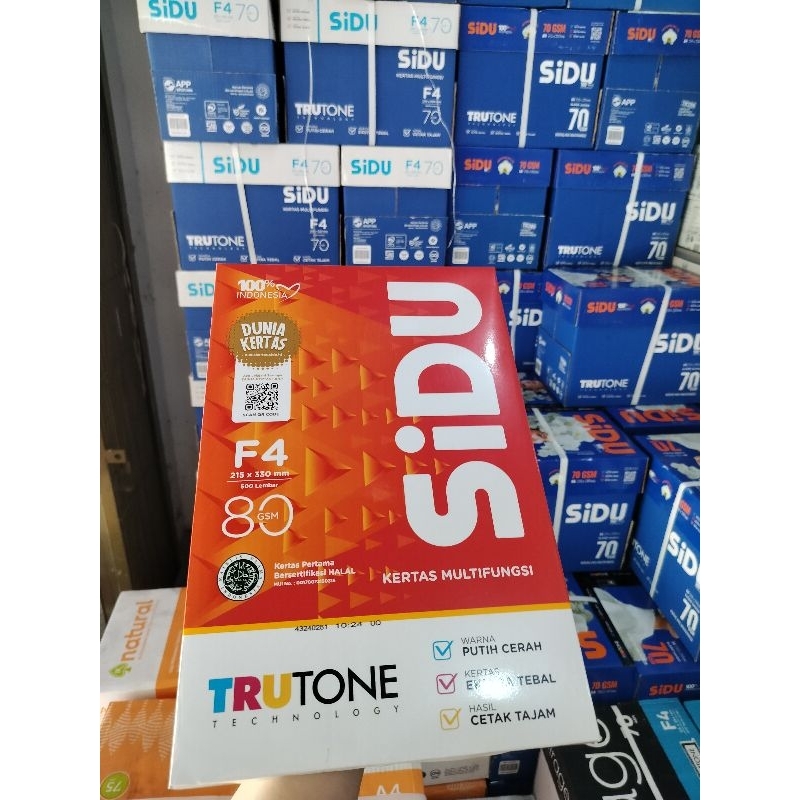 

Kertas Hvs F4 80 Gram Sidu Isi 500