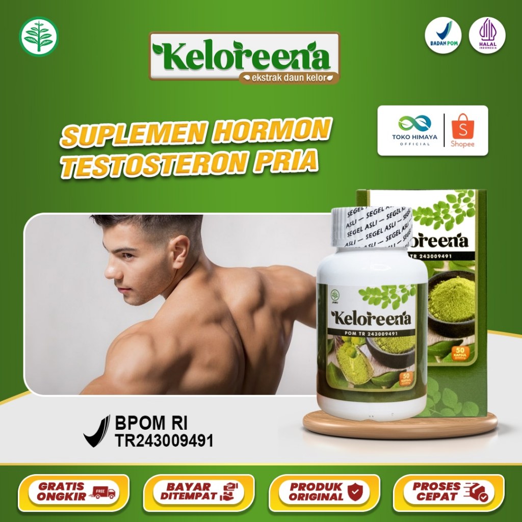 KELOREENA Vitamin Testosteron Pria Suplemen Hormon Testosteron / Meningkatkan Hormon Testosteron