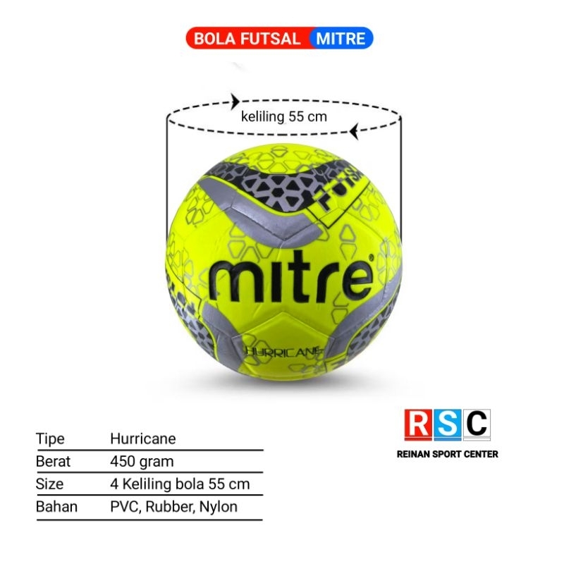 BOLA FUTSAL ORIGINAL MITRE HURICANE AND MITRE COSMIC