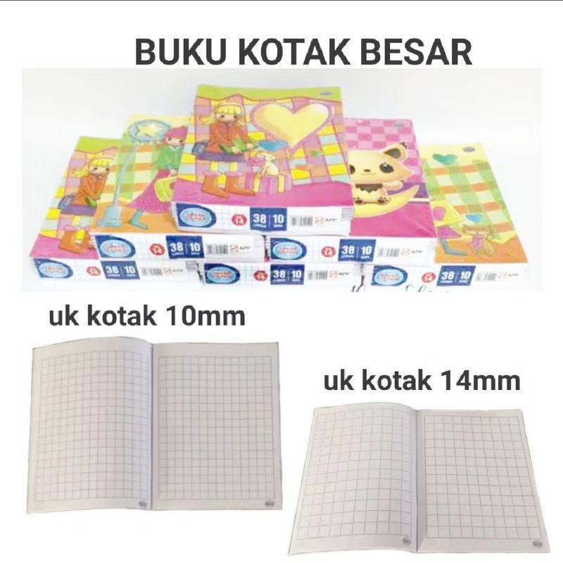 

uku Kotak Besar Tanggung Kecil 38 lembar Sinar Dunia