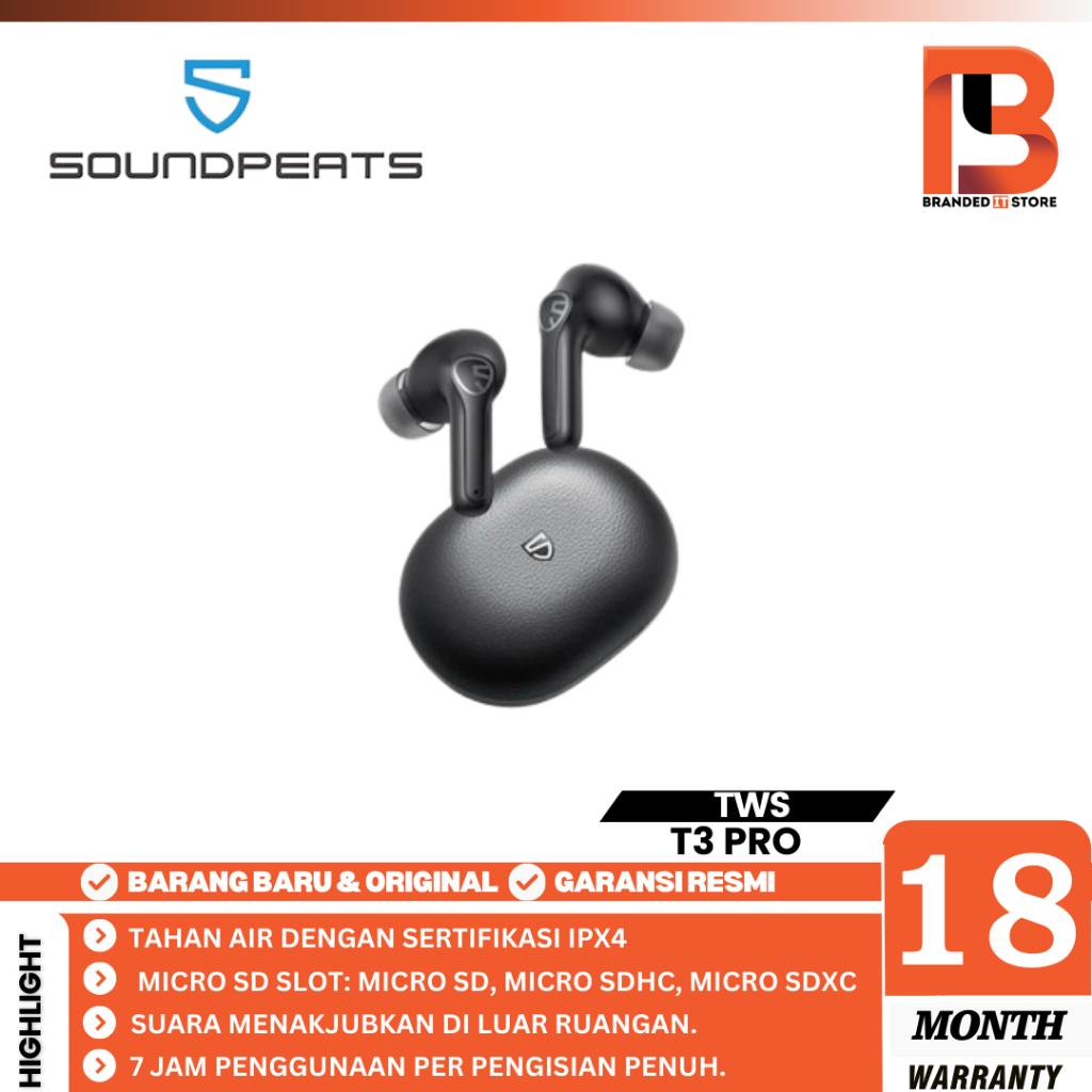 SOUNDPEATS T3 PRO / T3PRO TRUE WIRELESS TWS ANC SPATIAL AUDIO