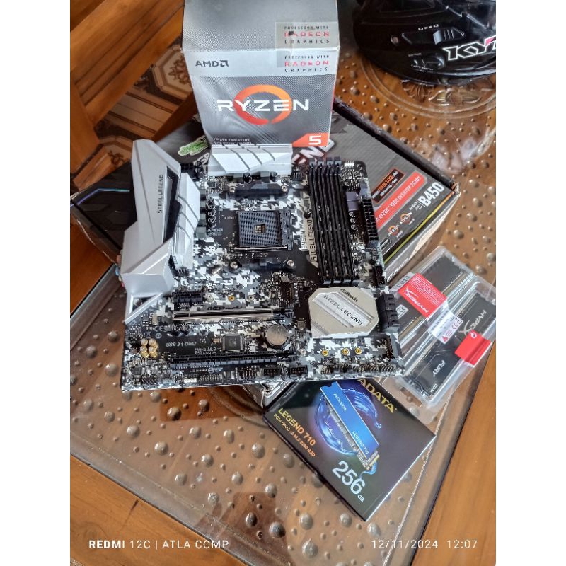 Paketan Ryzen 5 3400g + B450M / A520M + ram 16gb kit + Nvme 256gb