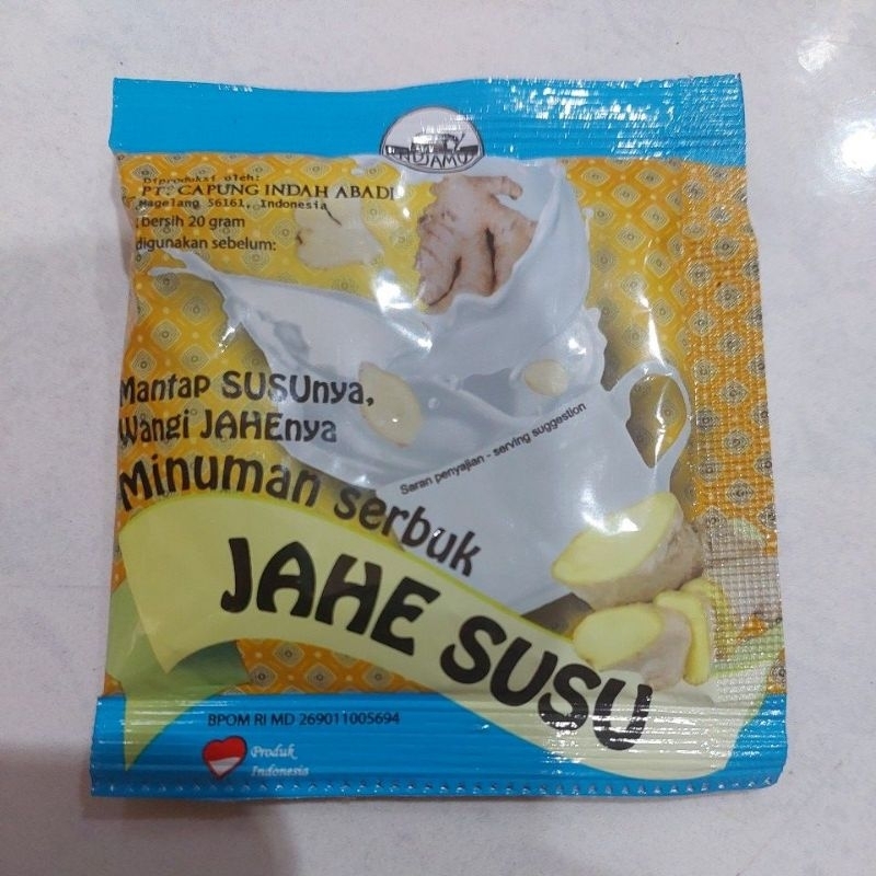 

MINUMAN SERBUK INSTAN JAHE SUSU 1 SACHET @20GRAM JAHESUSU