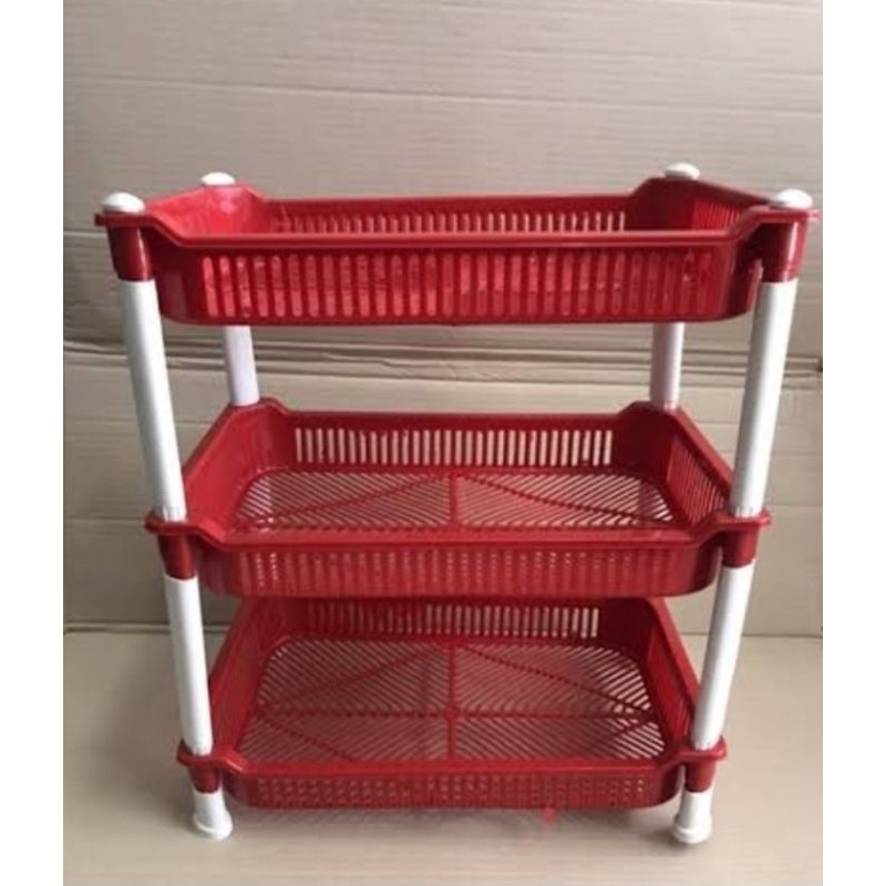 Rak bumbu plastik serbaguna susun 3/rak cabe/rak bawang/rak makanan/rak plastik susun 3 serbaguna