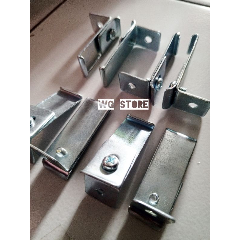 TEBAL Bracket Besi Single Rel Gorden/Penyanggah Kaki Besi Rel Gorden