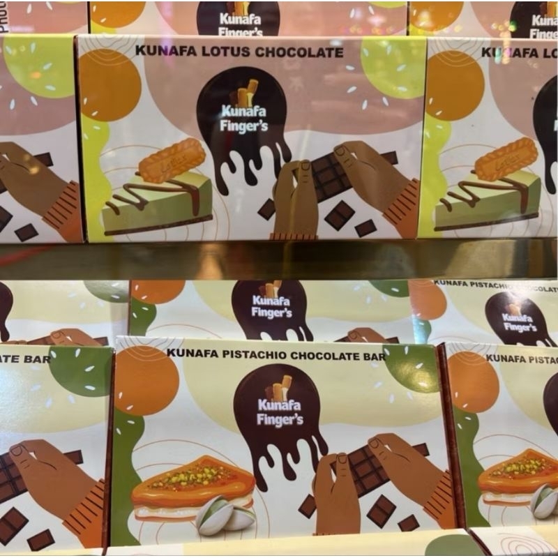 

Kunafa Fingers Chocolate Pistachio Lotus - Coklat Kunafa Finger's