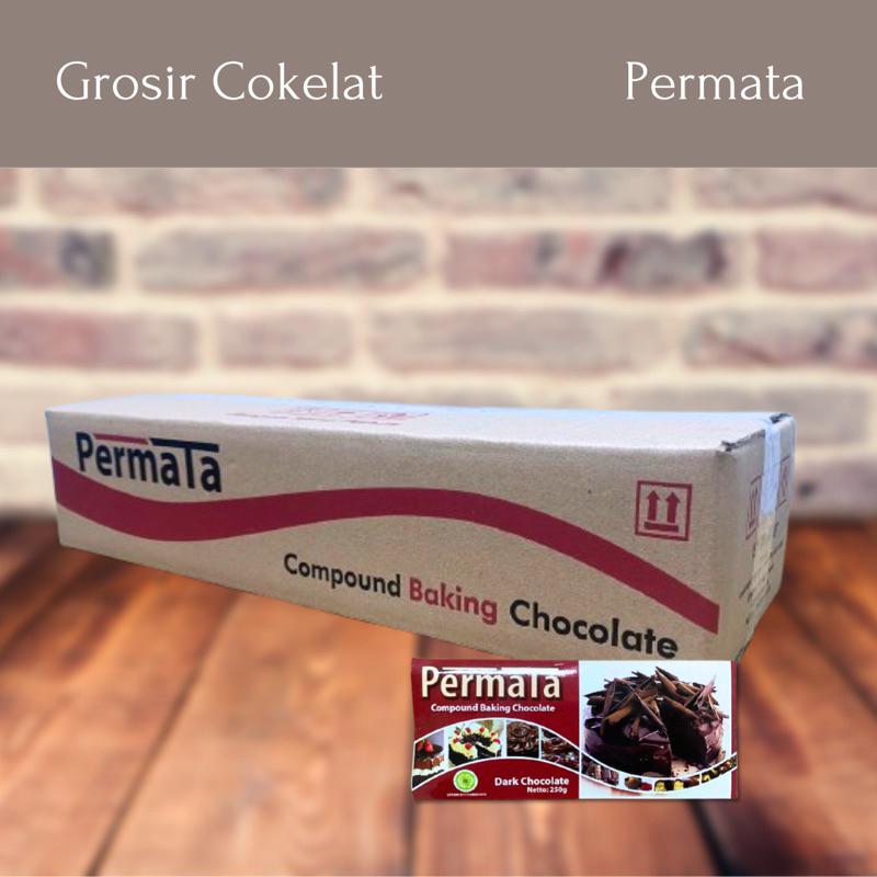

Permata Cokelat Blok Compound 1 Dus 250gr Dark Coklat