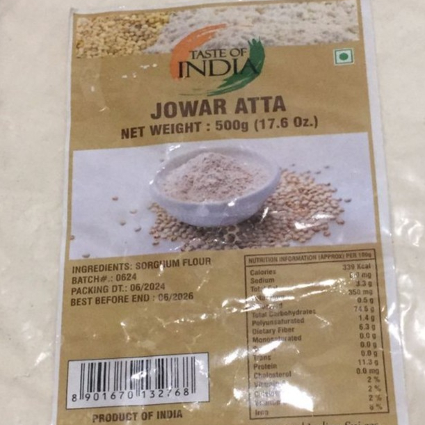 

Tepung Jowar Flour Taste Of India 500gr / Jowar Atta