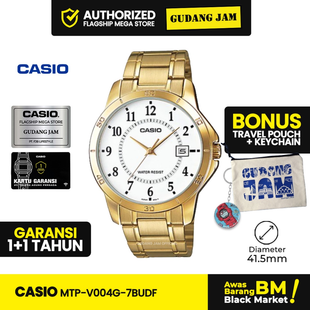Jam Tangan Casio MTP-V004G-7BUDF MTP-V004G MTP-V004 MTPV004G MTP V004G SLF