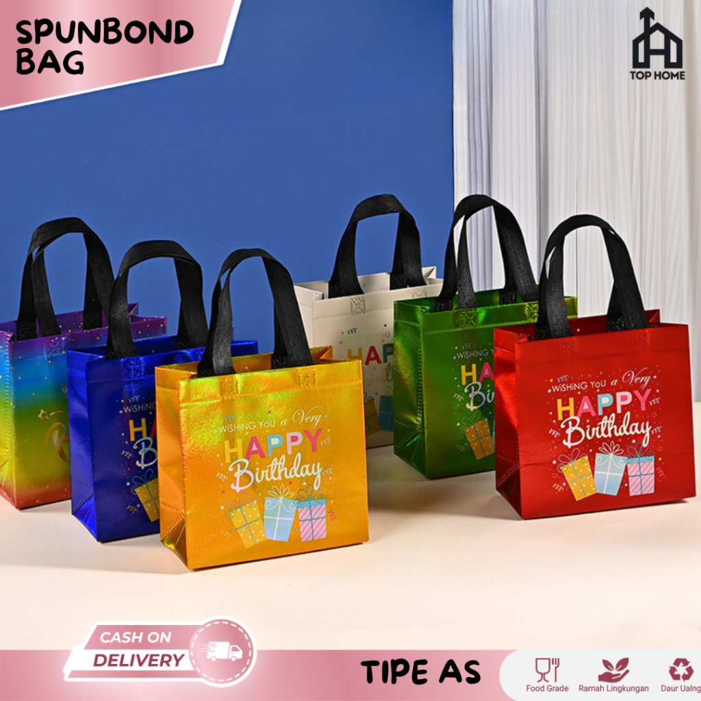

Tas Spunbond Ulang Tahun / Goodie Bag Spunbond / Spoundbond Bag / Tas Souvenir Model Kotak AS21