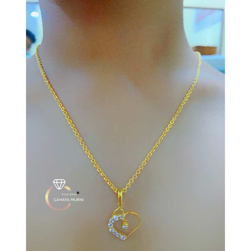 kalung nori medan + liontin 6,22 gram emas muda