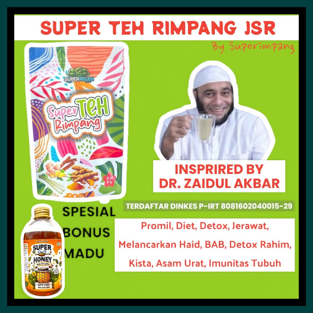 

Teh Rimpang Super teh rimpang BPOM Original Halal Teh JSR Teh Celup Rempah 100% Bahan Alami Teh Diet Minuman Pelangsing Peluntur Lemak Terampuh Teh Rimpang Super teh rimpang Teh Celup Ramuan Herbal Solusi Pelangsing Alami Dan Efektif