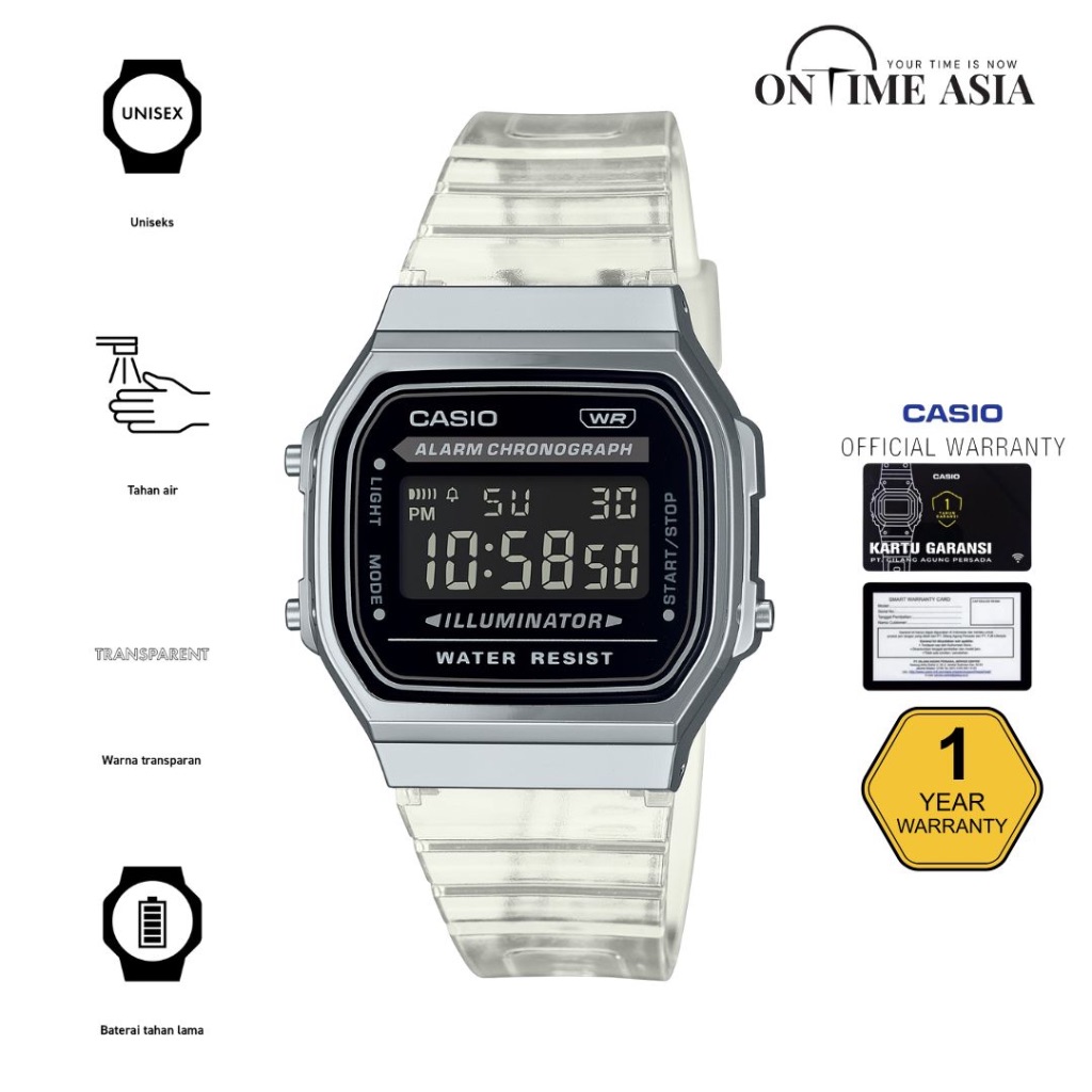 Casio General A168XES-1BDF / A168XES-1B Original & Garansi