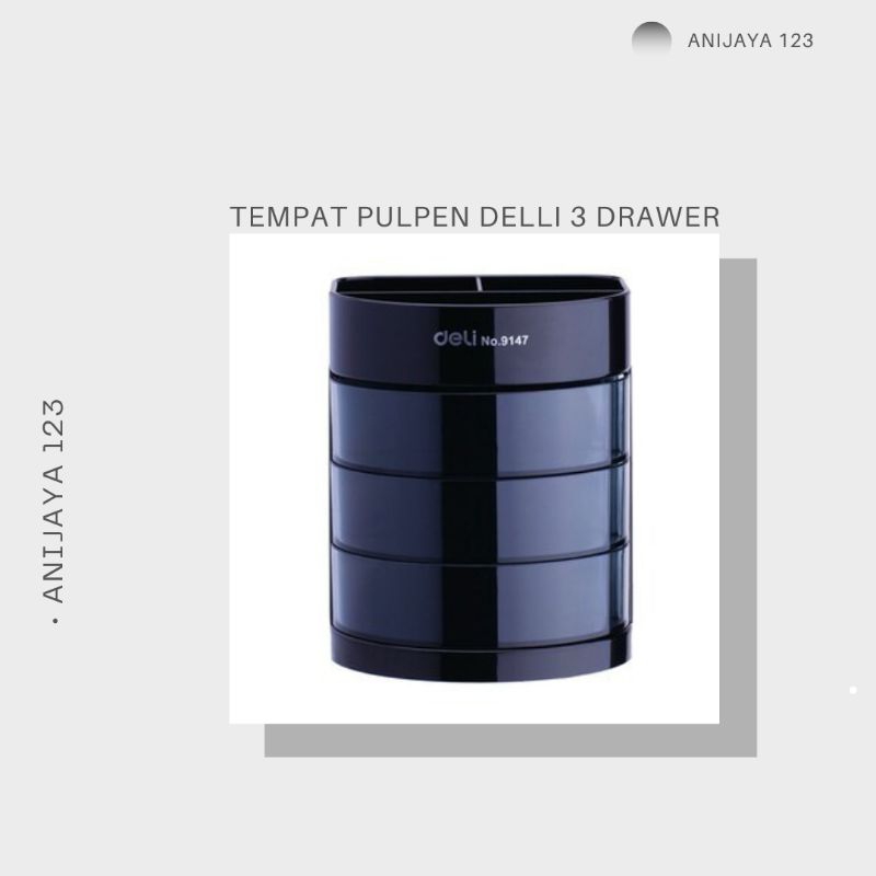 

Pen Holder / Tempat Pulpen DELLI 3 drawer 3 compartment
