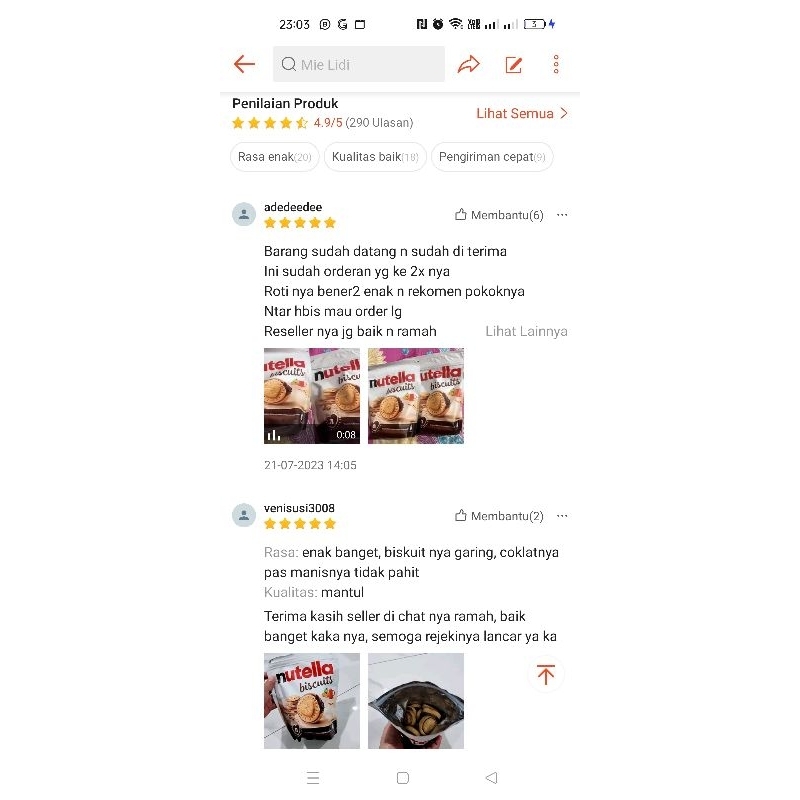 

QH Nutella Biscuit 304 gr Exp September '25