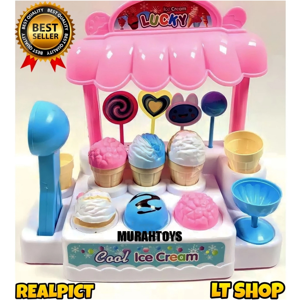 Mainan Eskrim Shop Musik / Mainan Ice Cream Store Gerobak Es Krim  LI1