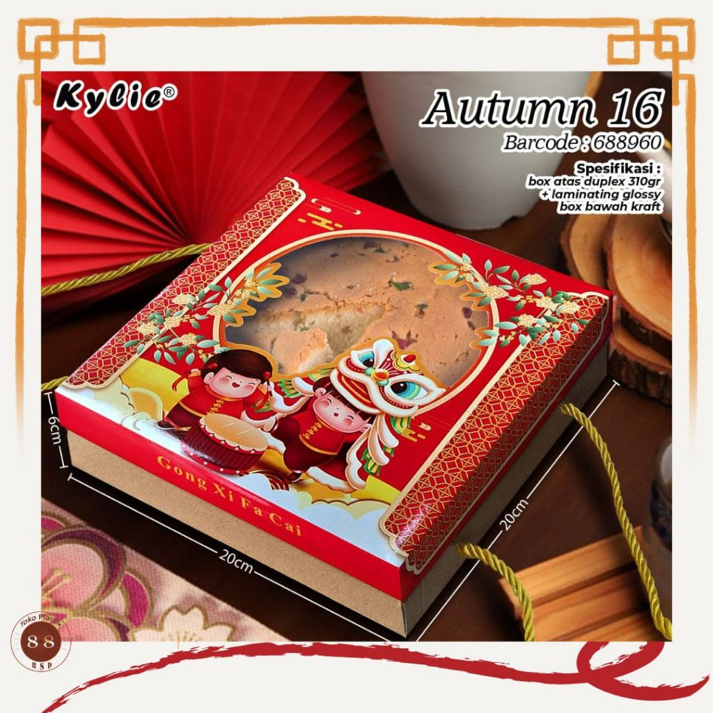 

Dus Kue Cake Kotak 20x20 Tali Tinggi 6cm Imlek (Minimal 5 pcs). IMLEK2020T