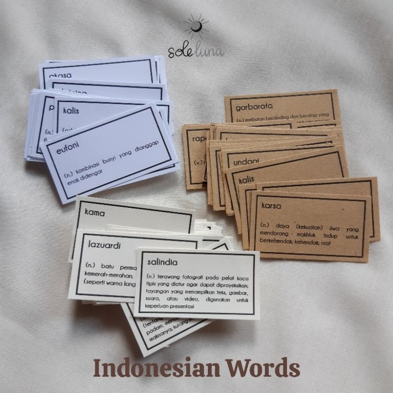 

Indonesian Aestethic Words/Kata-kata Bahasa Indonesia Estetik