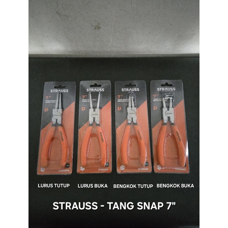 Strauss Tang Snap Ring 7" Lurus Buka Lurus Tutup / Tang Snap Ring 7 inch Bengkok Buka Bengkok tutup