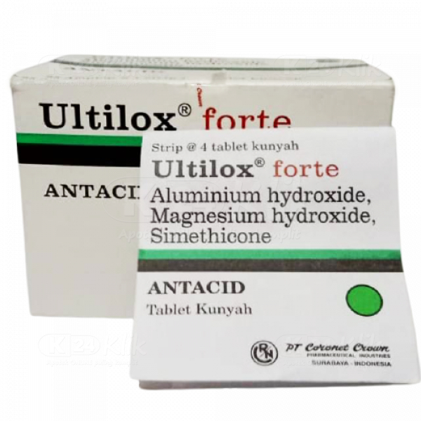 Ultilox Forte Antacid Tablet Kunyah 1 strip isi 4 tablet