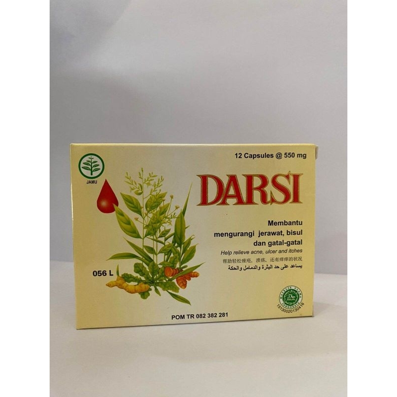 Darsi Kapsul isi 12 | Darsi | Darsih | Kapsul Bersih Darah | Obat Bersih Darah | Obat Darah Kotor