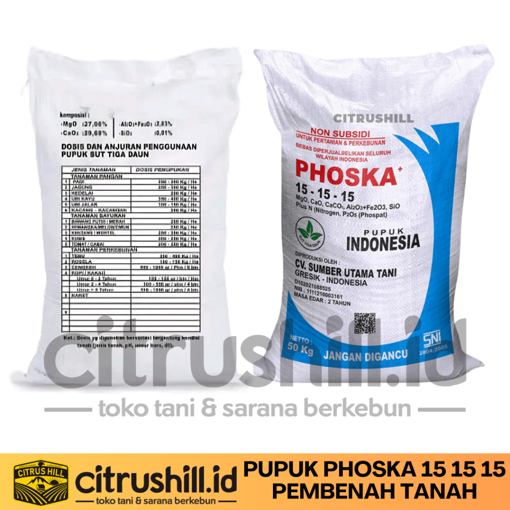 Pupuk Pertanian Phoska + 15 - 15 -15 - 50kg