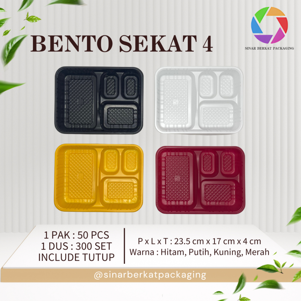 Bento Sekat 4 / Mika Bento Plastik