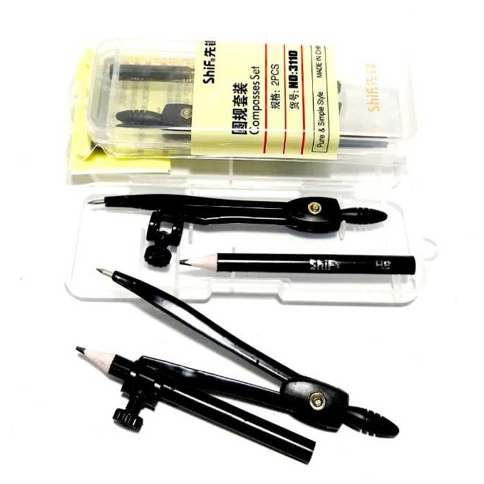 

KODE W54A Harga Grosir 1Dus 12pcs Jangka Besi Hitam Anti karat Plus isi Pensil No31137