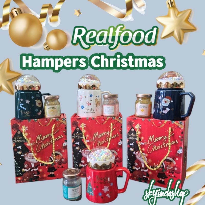 

Hampers Realfood Edisi Natal Merry Christmas ( Mug Keramik Set ) Isi Minuman Sarang Burung Walet & Chicken Bone Broth