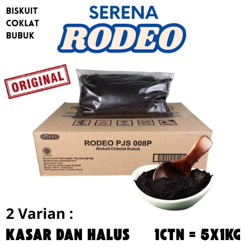 

Biskuit Coklat Bubuk Serena Rodeo Kasar dan Halus Eceran 1kg dan Kartonan 5kg