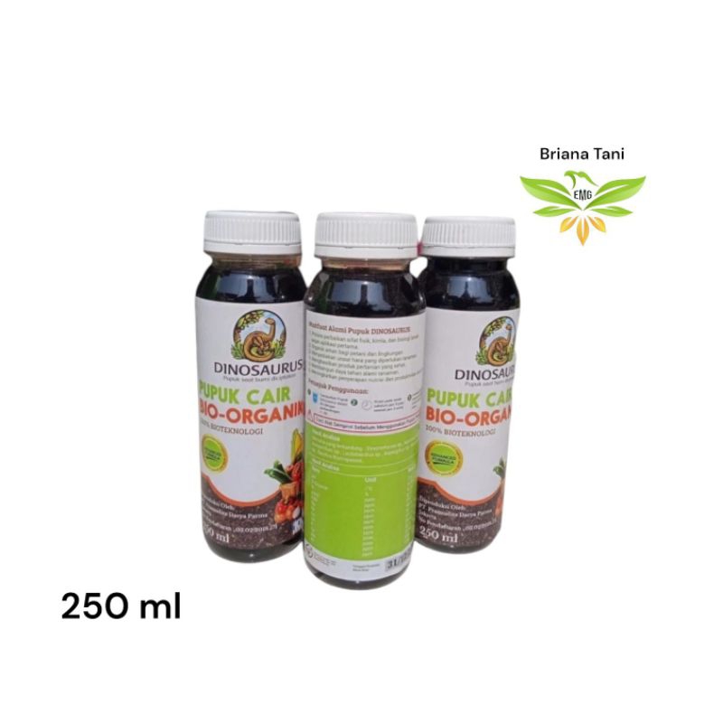 ￼Pupuk Organik Cair Pupuk Hayati Dinosaurus 250ml Organik Hayati Kandungan : N, P205, K2O, Na, Fe, C
