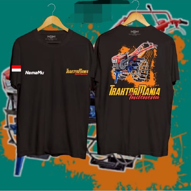 KAOS TRAKTOR MANIA INDONESIA CORAK OREN