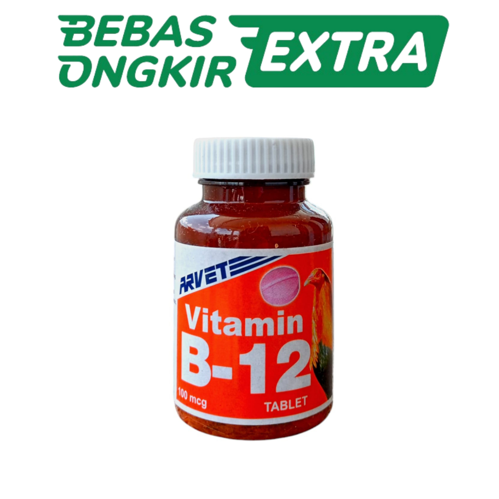 ARVET VITAMIN B-12 (100 TABLETS) - Obat Suplemen Ayam Laga