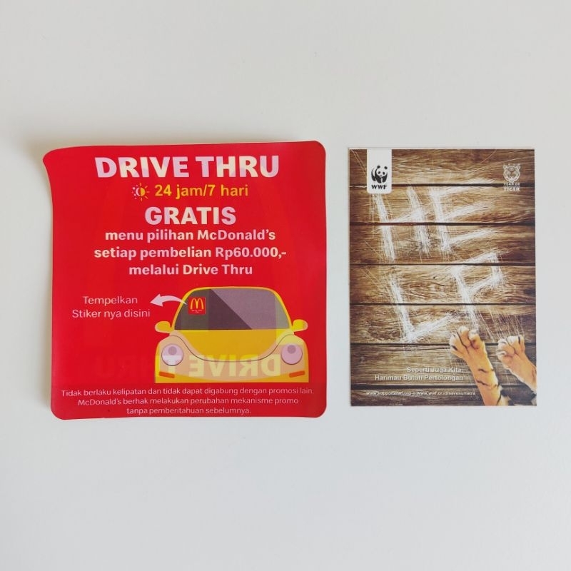 

Sticker McD Drive Thru & WWF