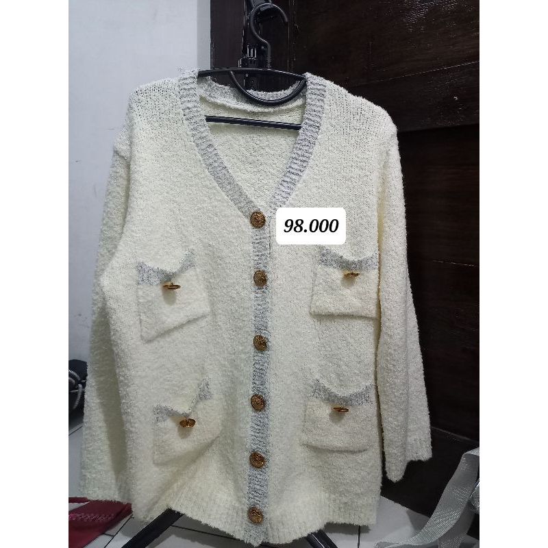 sweater/cardigan bahan bulu domba
