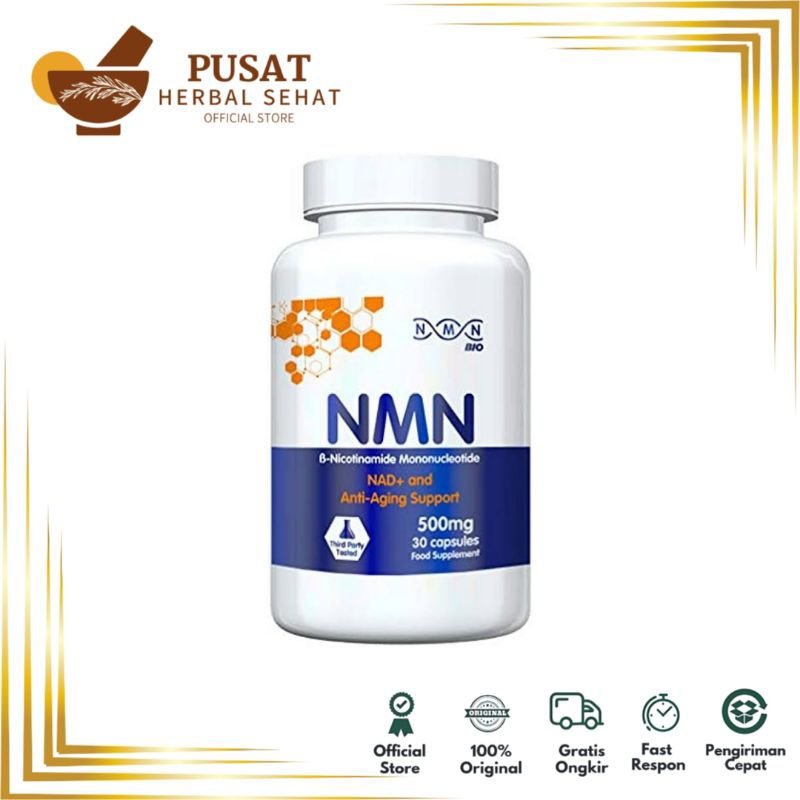 NMN B - Nicotinamide Mononucleotide NAD+ And Suplemen Herbal Anti Aging Asli Original