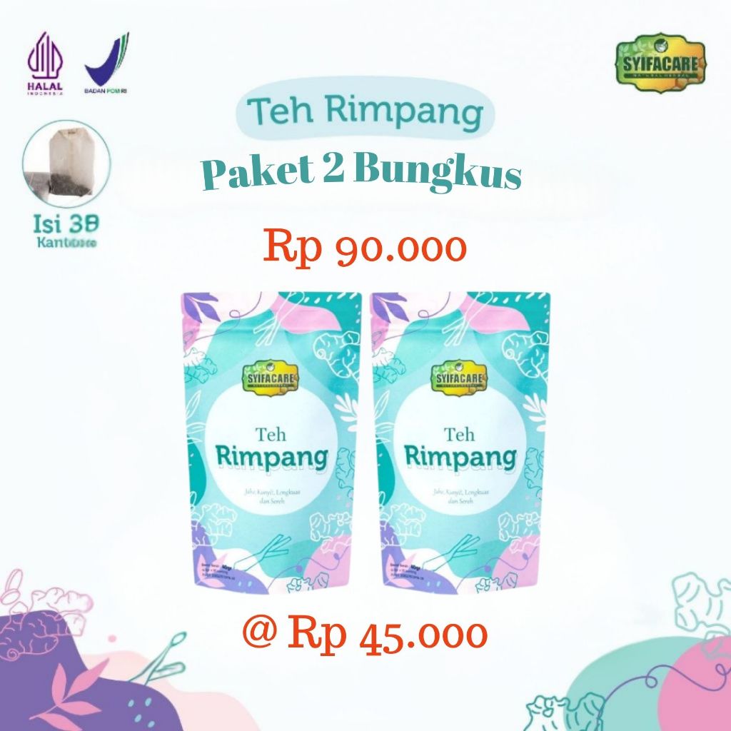 

Paket 2 Bungkus Teh Rimpang Original Isi 20 BPOM JSR | Teh Celup Rempah | Teh Diet Detox | Pelangsing Herbal