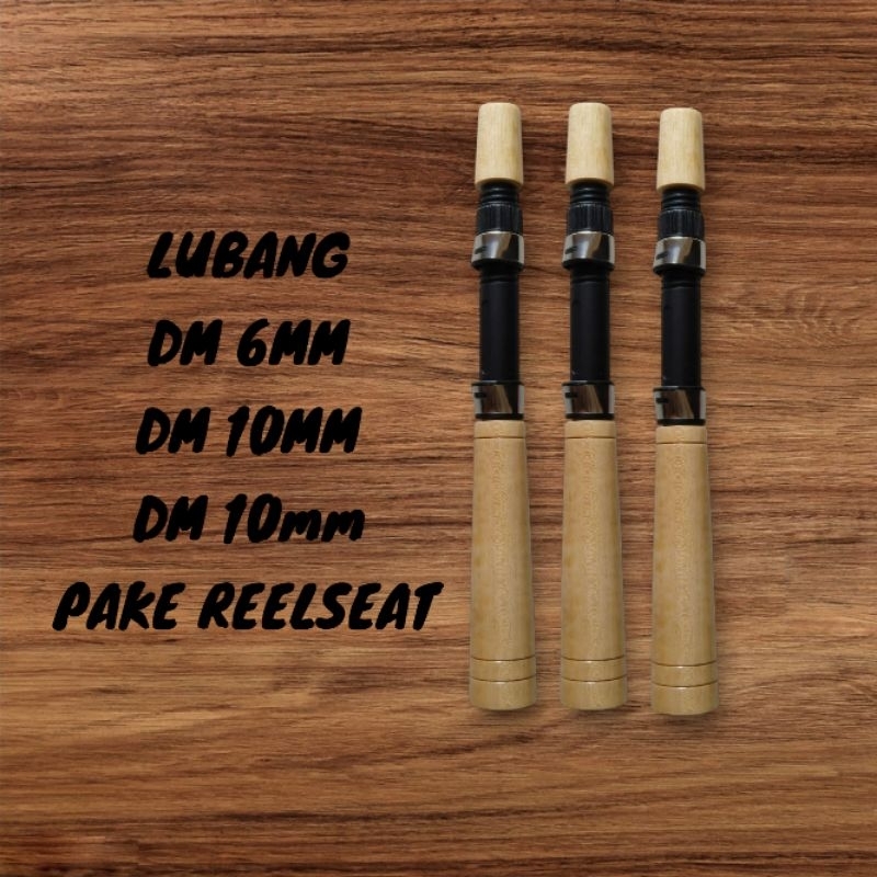 GAGANG JORAN WADER KAYU POLOS +REELSEAT model sedang