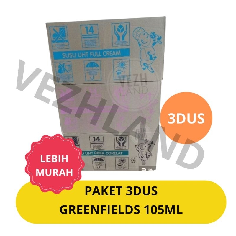 

[ PAKET 3DUS ] Susu UHT Greenfields 105ml (Grosir) (Surabaya)