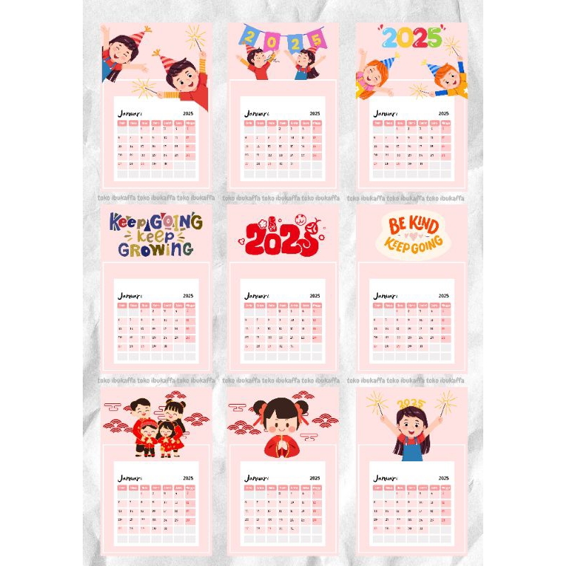 

Kalender Mini 2025 Kalender Magnet Kulkas Kalender Custom Souvenir Pernikahan Ulangtahun & gift online shop