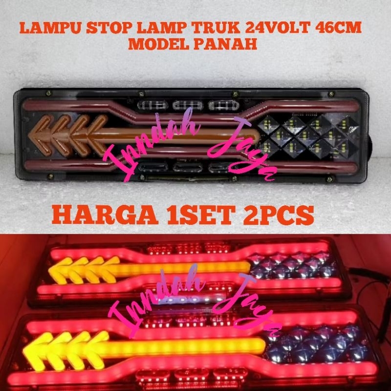 Lampu Belakang Truk Tronton 12 Volt 24 Volt 46 Cm Lampu Rem Sein Running Stoplamp Variasi