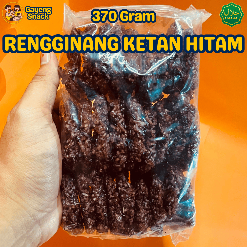 

Rengginang Mentah Ketan Hitam Asli - Kerupuk Lorjuk Rengginang Siap Goreng 370gr