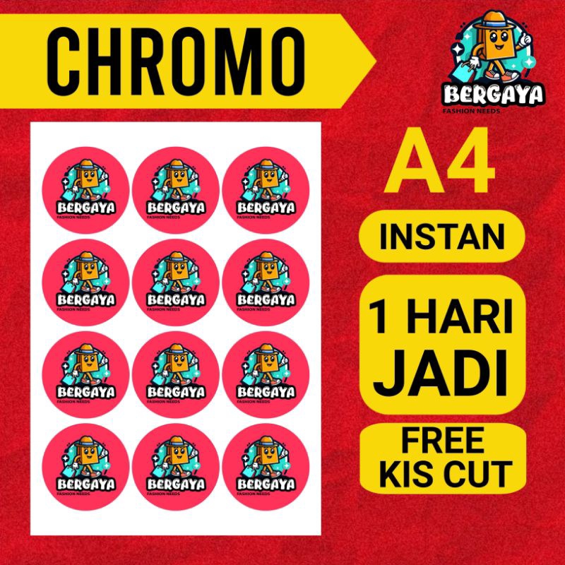 

Cetak Label Stiker Chromo/Bontac A4 (BUY 2 GET 1) Label Makanan, Label Kemasan