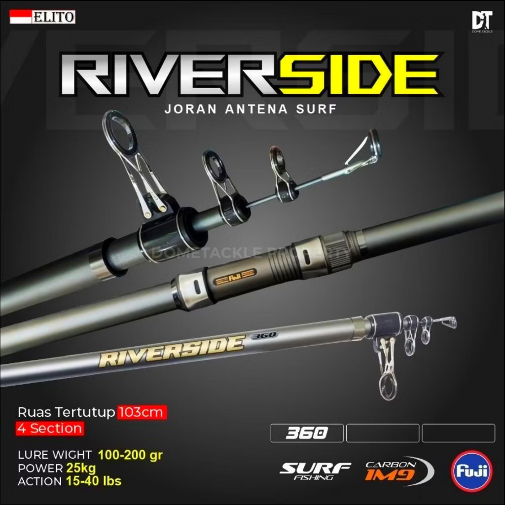 Joran baramundi landbase Surf TELESCOPIC teleskopik ELITO RIVERSIDE RING FUJI 360 390 420 450
