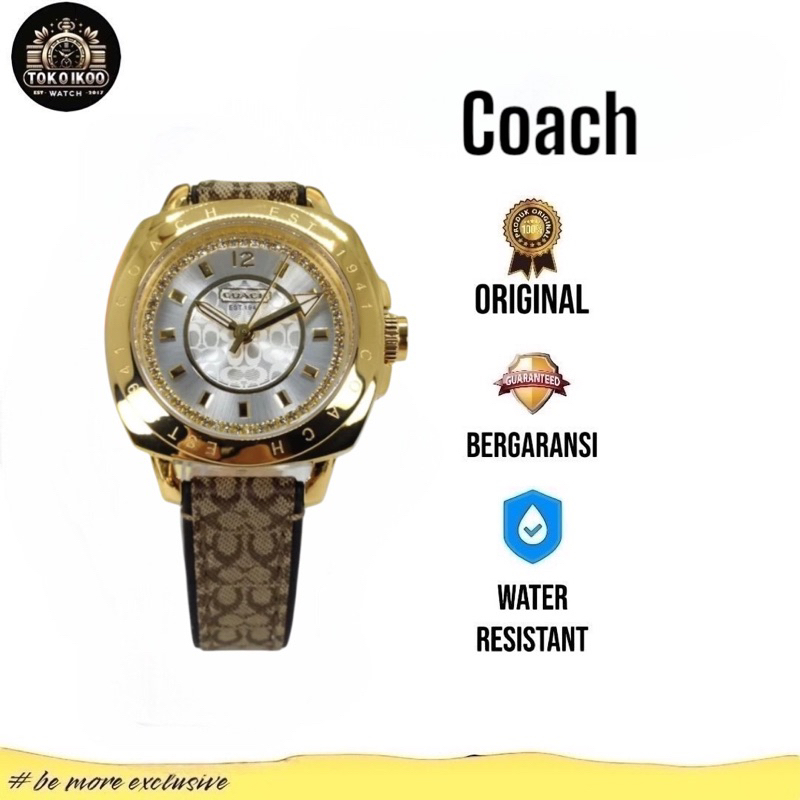 Jam Tangan Wanita Coach Original Gold