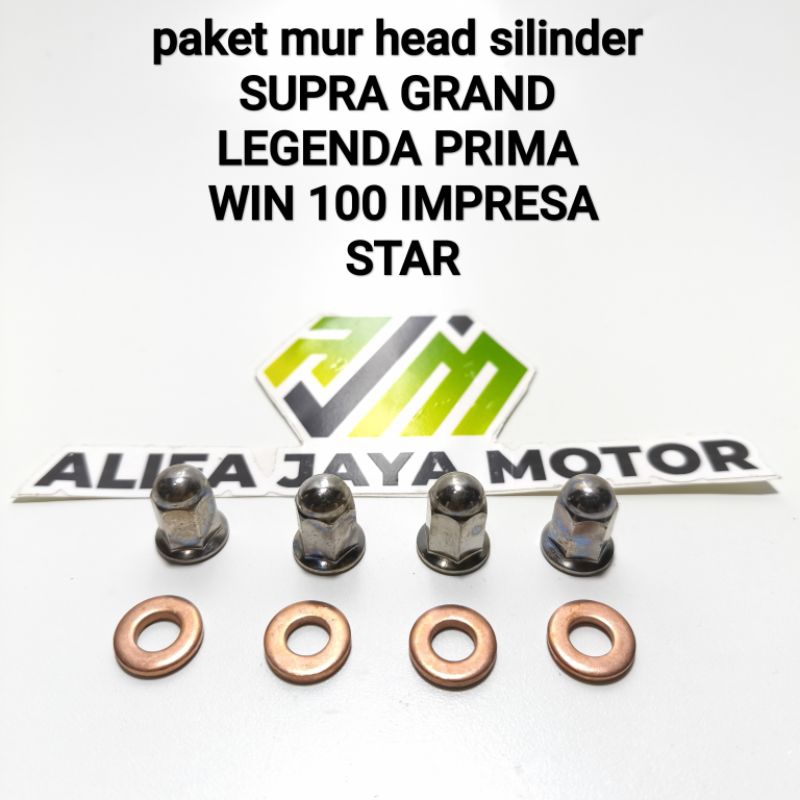 PAKET MUR + RING HEAD SILINDER SUPRA GRAND LEGENDA PRIMA WIN 100 STAR IMPRESA